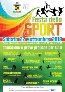 Prima edizione della Festa dello Sport: sabato 22 settembre